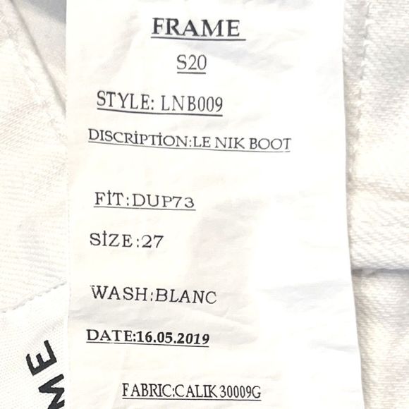 NWT Frame Denim Le Nik Boot Cut Jeans - Picture 10 of 12